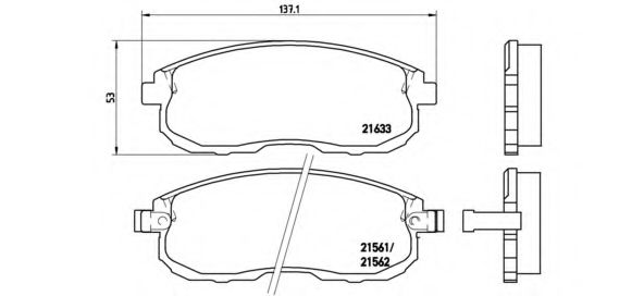 P56021 BREMBO Тормозные колодки