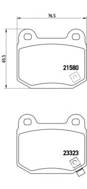 P56048 BREMBO Колодки тормозные дисковые задние, комплект