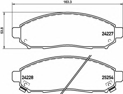P56096 BREMBO p56096_колодки дисковые передние nissan pathfinder 2.5dci4wd 05>