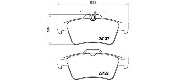 P59042 BREMBO Колодки тормозные задн.