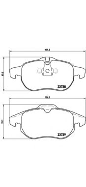 P59043 BREMBO Колодки торм.пер.