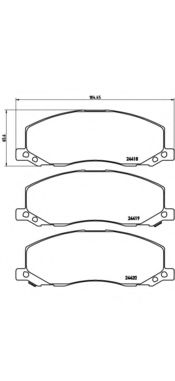 P59058 BREMBO P5958 Тормозные колодки