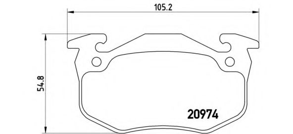 P61032 BREMBO P6132 Тормозные колодки (GDB135, GDB1522)