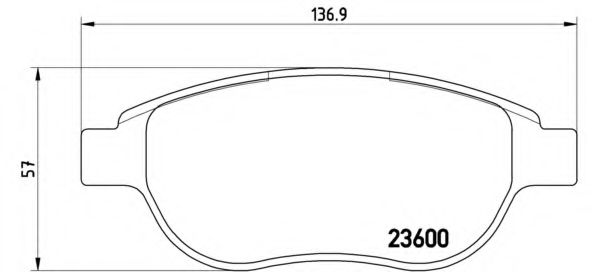 P61068 BREMBO Колодки тормозные дисковые передние, комплект