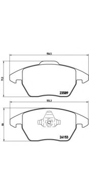 P61076 BREMBO К-т передних тормозных колодок