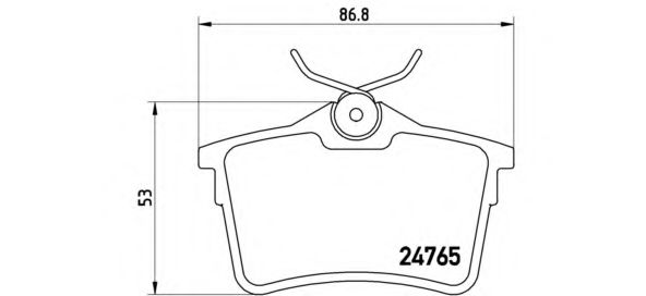 P61084 BREMBO Колодки тормозные задние