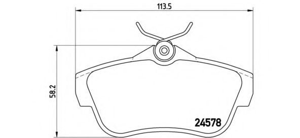 P61095 BREMBO Комплект тормозных колодок зад CITROEN
