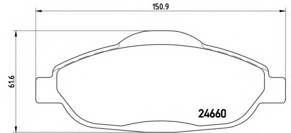P61101 BREMBO Колодки тормозные PEUGEOT 3008/308 07- перед. с датч.