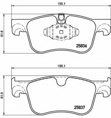 P61116 BREMBO p61116_колодки дисковые передние citroen picassogrand picasso 1.62.0ihdi 13>