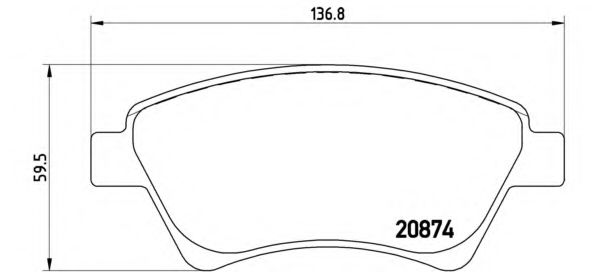 P68034 BREMBO Колодки тормозные передние