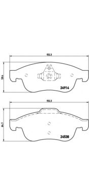 P68050 BREMBO Тормозные колодки диск пер RENAULT Megane III