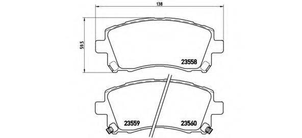 P78010 BREMBO Колодки тормозные SUBARU FORESTER/IMPREZA/LEGACY/OUTBACK -03 перед.