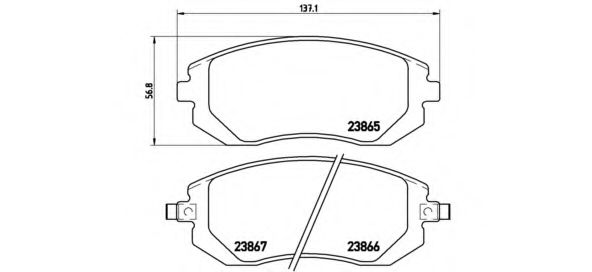 P78013 BREMBO Колодки тормозные дисковые передние, комплект