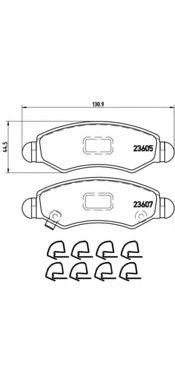 P79015 BREMBO Колодки тормозные передние комплект