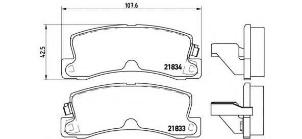 P83015 BREMBO Колодки тормозные задние