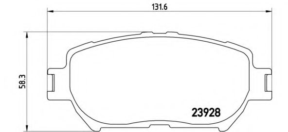 P83062 BREMBO Колодки тормозные TOYOTA CAMRY/CARINA E/COROLLA/RAV4 -06 перед.