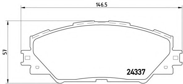 P83071 BREMBO Колодки тормозные передние 146*57 мм AURIS(E18) RAV 4 3-4 P83071 Brembo