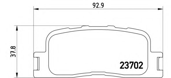 P83088 BREMBO Колодки тормозные TOYOTA CAMRY(V30)/HIGHLANDER 01-04 2.4/3.0 задние