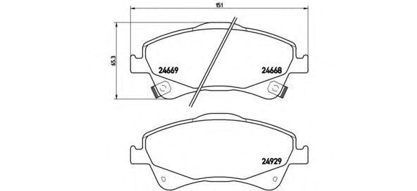 P83109 BREMBO P8319 Тормозные колодки (GDB3479)