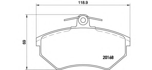 P85011 BREMBO Колодки тормозные AUDI 80/90/100 -91 перед.