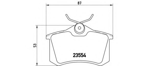 P85017 BREMBO Колодки тормозные VAG A4/A6/GOLF 3/JETTA 2/PASSAT -08 задн.