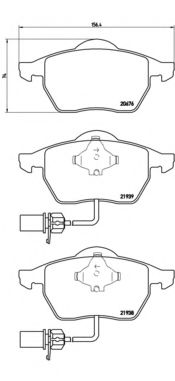 P85037 BREMBO Колодки тормозные VAG/FORD A3/A4/A6/SHARAN/GALAXY -10 перед.