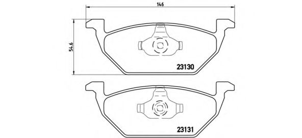P85041 BREMBO Колодки тормозные VAG/TOYOTA/MB A1/A3/FABIA/OCTAVIA/ROOMSTER/CADDY/G4/POLO/RAV4/SPRINTER 96- перед.