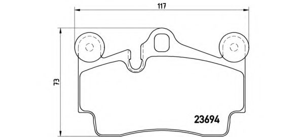 P85070 BREMBO Колодки тормозные задние