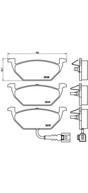 P85072 BREMBO Колодки тормозные VAG/TOYOTA/MB A1/A2/A3/FABIA/YETI/OCTAVIA/ROOMSTER/BORA/CADDY/G4/JETTA3/RAV4/SPRIN