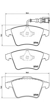 P85081 BREMBO Колодки тормозные VW MULTIVAN/TRANSPORTER 03- 2.0-3.2/1.9-2.5 DIESEL перед. R16