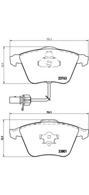 P85084 BREMBO Колодки тормозные передние 155/156*73 мм с датчиком P85084 Brembo