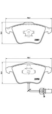 P85097 BREMBO Тормозные колодки (GDB1554, GDB1617, GDB1659)