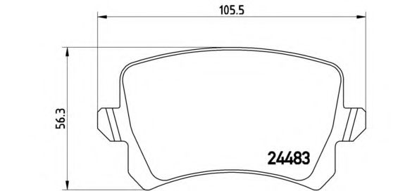 P85108 BREMBO Колодки тормозные VAG Q3/PASSAT/TIGUAN 07- задн.