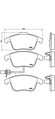 P85113 BREMBO Колодки тормозные передние AUDI A4/A5 07- 1.8-3.2 Brembo