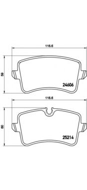 P85118 BREMBO Колодки тормозные AUDI A6/A7 10- задн.