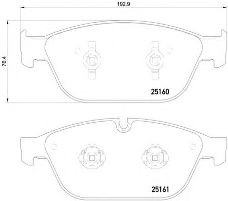 P85128 BREMBO Колодки тормозные p85128
