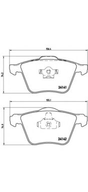 P86018 BREMBO Колодки тормозные VOLVO S80/V70/XC70/XC90 02- перед.