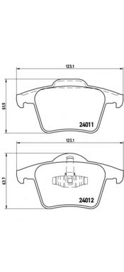P86019 BREMBO Колодки тормозные VOLVO S80/XC90 02- задн.