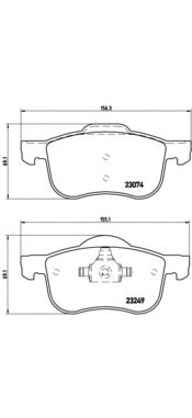 P86020 BREMBO колодки тормозные передние