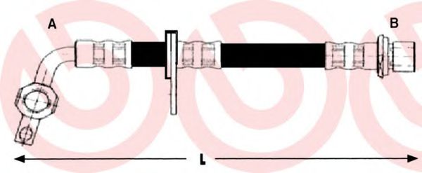 T83095 BREMBO Тормозной шланг Fr R TO L.Cruiser 1 L415мм