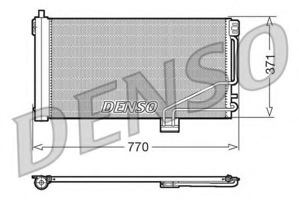 DCN17014 DENSO Конденсатор кондиционера mb w203