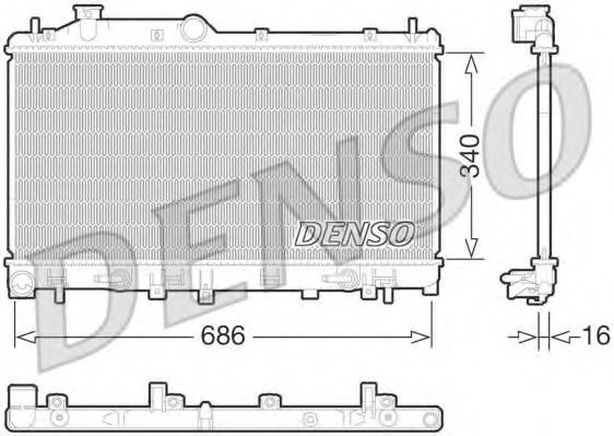 DRM36015 DENSO Радиатор subaru legacy 2.02.5 at 09-