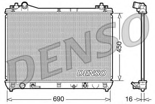 DRM47017 DENSO радиатор охл. двс suz gr. vitara 2.0i aut. 1005-