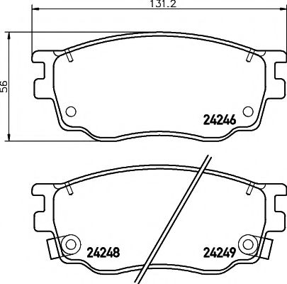 MDB2690 MINTEX Колодки торм.диск.пер.da 6