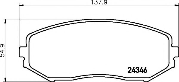 MDB2774 MINTEX Колодки торм.диск.пер.Suzuki Grand Vitara 1.6-2. 5