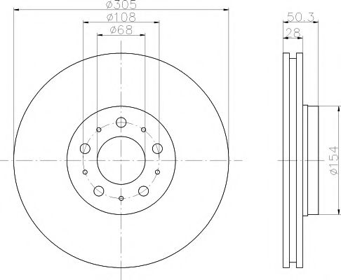 MDC1433 MINTEX Диск тормозной