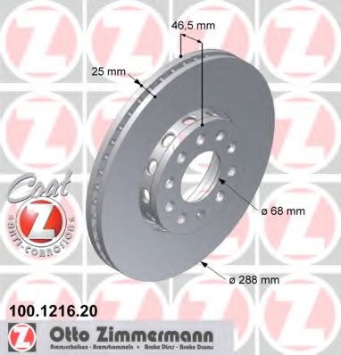 100121620 ZIMMERMANN Тормозной диск