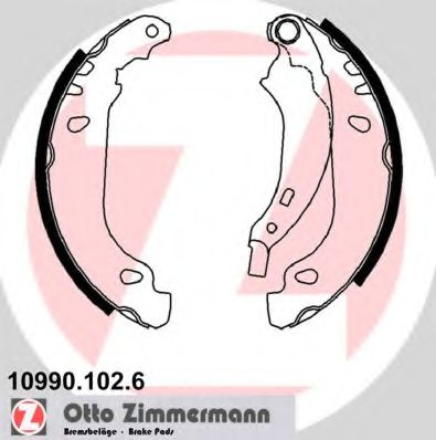 109901026 ZIMMERMANN КОЛОДКИ ТОРМ REN CLIO 1.21.41.61.9 БАРАБАН R 9805>