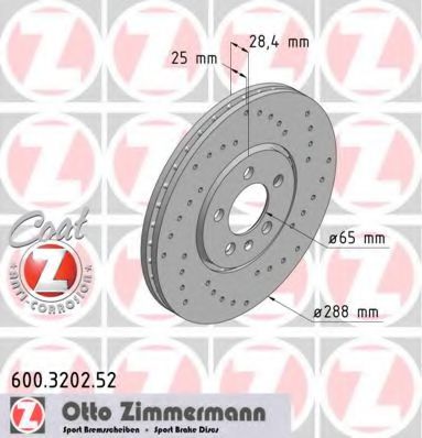 600320252 ZIMMERMANN Тормозной диск