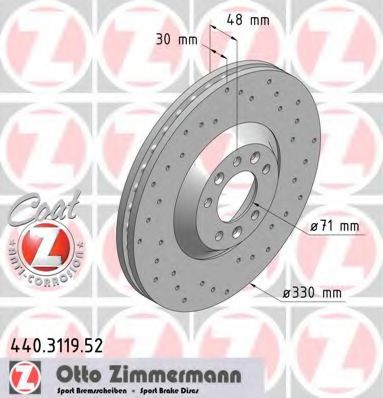 440311952 ZIMMERMANN Тормозной диск